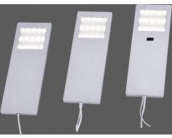 Paul Neuhaus Helena - LED-onderbouwlamp - Set van 3 stuks - 6 W - Warmwit - Aluminium