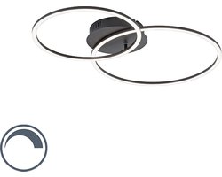 Paul Neuhaus julka - Moderne LED Dimbare Plafondlamp met Dimmer - 1 lichts - L 700 mm - Zwart - Woonkamer | Slaapkamer | Keuken