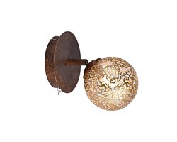 Paul Neuhaus kreta - Art Deco Wandlamp voor binnen - 1 lichts - Ø 170 mm - Roestbruin - Woonkamer | Slaapkamer | Keuken