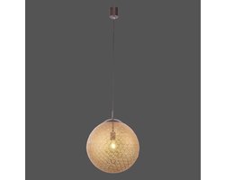 Paul Neuhaus kreta - Landelijke Hanglamp met kap - 1 lichts - H 1450 mm - Roestbruin - Woonkamer | Slaapkamer | Keuken