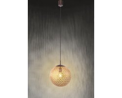 Paul Neuhaus kreta - Landelijke Hanglamp met kap - 1 lichts - Ø 310 mm - Roestbruin - Woonkamer | Slaapkamer | Keuken