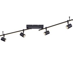 Paul Neuhaus - Plafondspot Barik 4xGU10 4,5W + 2x5W - Zwart