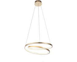 Paul Neuhaus rowan - Design LED Dimbare Hanglamp met Dimmer - 1 lichts - Ø 55 cm - Goud/messing - Woonkamer | Slaapkamer