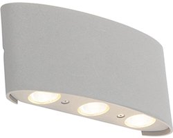 Paul Neuhaus silly - Design LED Wandlamp voor buiten - 6 lichts - D 45 mm - Grijs - Buitenverlichting