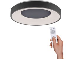 Paul Neuhaus steffie - Moderne LED Dimbare Plafondlamp met Dimmer - 1 lichts - Ø 500 mm - Antraciet - Woonkamer | Slaapkamer | Keuken