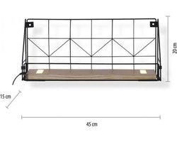 Paul Neuhaus - Wandlamp LED plank L 45 cm bruin zwart