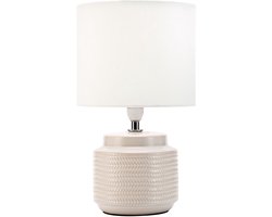 Pauleen Bright Soul - Tafellamp - Zand - beige - E14 - 20W - textiel - keramiek -