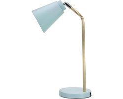 Pauleen Charm Bureaulamp - lichtblauw/goud