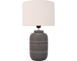 Pauleen Gleaming Beauty Tafellamp - Stijlvol Design | Beige/Grijs | | E27 | Max 1x20W exclusief
