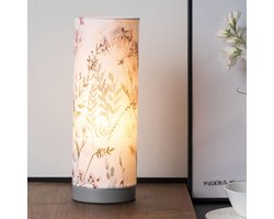 Pauleen LED-tafellamp Flowery Romance E14 110mm max. 20W Beige, Grijs Beton, Linnen