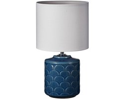Pauleen LED Tafellamp Glowing Midnight - E14 - Max. 20W - Woonkamer, Slaapkamer & Eetkamer - Blauw/Wit