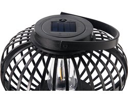 Pauleen Sunshine Bliss - Tafellamp - mobiele - zonne - Outdoor - zwart - Bambus