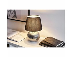 Pauleen Touch of Silver - Tafellamp | Zwart/Zilver | Keramiek | | E14 | Max 1x20W exclusief
