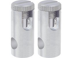 Paulmann 97283 12V-kabelsysteemcomponenten Stroomaansluiting Set van 2 stuks Chroom (mat)