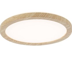 Paulmann Atria Shine Wood - IP44 - Plafonniere- 3000K - 190mm - Houtlook