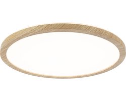 Paulmann Atria Shine Wood - IP44 - Plafonniere - 3000K - 293mm - Houtlook - rond -