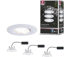 Paulmann Calla - Inbouwspot -wit - voor badkamer - IP65 - Neutraalwit - kantelbaar -