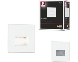 Paulmann Edge LED Wandinbouwlamp – Wit Mat – 2700K Warmwit – 1,2W – 50 lm – 230V – Wand- & Trapverlichting