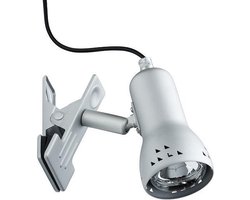 Paulmann Galeria Gryps klemspot - Klemlamp - E14 - geborsteld metaal - kunststof -