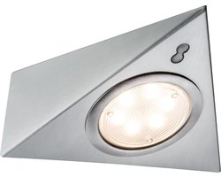 Paulmann Meubelopbouwlamp LED - 2,8W - Driehoek - Sensor - 3-Pack - 110x140 mm - Staal