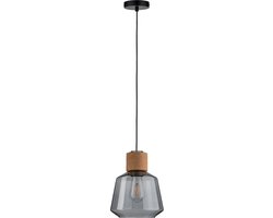Paulmann Neordic Elia-Pendellamp-Rookglas-kurk-zwart