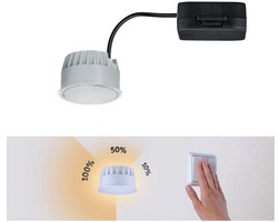 Paulmann Nova Coin LED-module Inbouwspot - 3-Step-Dim - Rond 51 mm - 6W - 530 lm - 4000K Neutraal wit - Dimbaar - 230V - Satijn