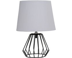 Paulmann Pauleen LED Tafellamp Shiny Diamond - E27 - Max. 20W - Woonkamer, Slaapkamer & Eetkamer - Lichtgrijs/Zwart