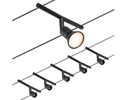 Paulmann Salt Kabelverlichting - Basisset - 5x10W | GU5,3 | 230/12V - Mat Zwart