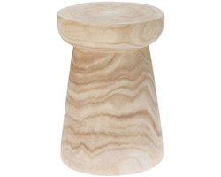 Paulownia Houten Bijzettafel - Ø58xH42cm - Zand