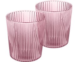 Paveau Broome - Ribbed Elegance Waterglas - Duurzaam Borosilicaatglas - 2 stuks