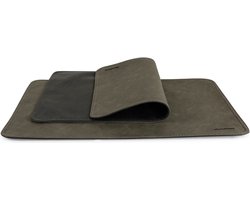 Pavelinni | Basic Line | Dubbelzijdige Placemat in eco-leer | Omkeerbaar | 30x45cm | Smoked/Graniet (K06/K07)