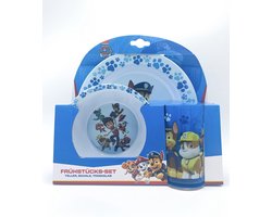 Paw Patrol 3 Delig inclusief Bord, Beker & Kom in kadoverpakking!