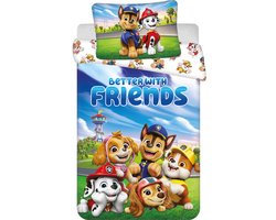 PAW Patrol BABY / Peuter dekbedovertrek Friends - 135 x 100 + 40 x 60 cm - Katoen