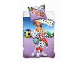 Paw Patrol Beddengoed 160x200 Katoen Paars Dubbelzijdig