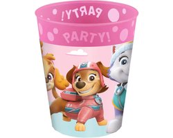 Paw Patrol - Beker - Roze - Drinkbeker - 250ml (8stuks) - Plastic Feestbeker