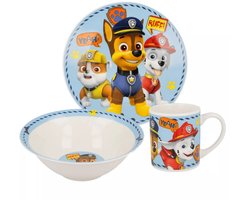 Paw Patrol - boys icons - pups - porseleinen cadeau set - 3 delig - kinderservies