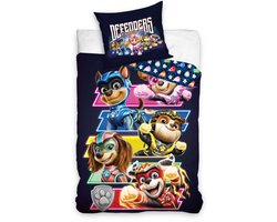 Paw Patrol Defenders dekbedovertrek 140 x 200 cm - 70 x 90 cm Katoen