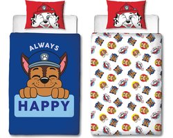 Paw Patrol Dekbedovertrek - 140 x 200 cm - Polyester - Bijpassend kussensloop 60 x 70 cm