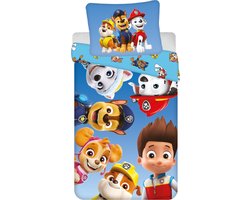 Paw Patrol dekbedovertrek Happy 140 x 200 cm - 70 x 90 cm - polyester