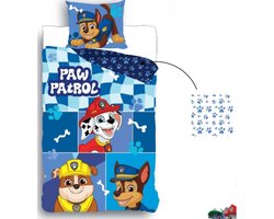 Paw Patrol Dekbedovertrek - Marshall, Chase & Rubble