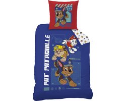 Paw Patrol Dekbedovertrek, Patou - Eenpersoons -140 x 200 + 63 x 63 cm - Katoen