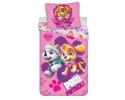 Paw Patrol dekbedovertrek Skye en Everest roze 140 x 200 cm - 65 x 65 cm