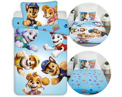 Paw Patrol DUBBELZIJDIG, katoenen kinderbeddengoed met rits, 100% KATOEN 100x135cm+40x60cm OEKO-TEX