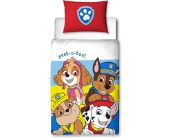 Paw Patrol Officiële beddengoedset voor peuterbed, omkeerbaar, 2-zijdig, incl. bijpassende kussensloop, polykatoen