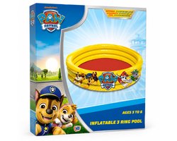 PAW Patrol Opblaaszwembad – Kinderzwembad 97 cm – 3 Rings Zwembad – Geel – Opblaasbaar Badje voor Kinderen 3-6 Jaar