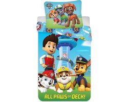 Paw Patrol peuterdekbedovertrek All Paws on Deck 100 x 135 cm Katoen
