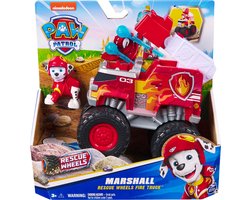 PAW Patrol Reddingswagens - Brandweerauto met Marshall speelfiguur - Speelgoedauto