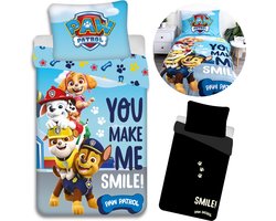 Paw Patrol Set glow-in-the-dark beddengoed, katoenen beddengoed, met rits 140x200 cm, Oeko-Tex