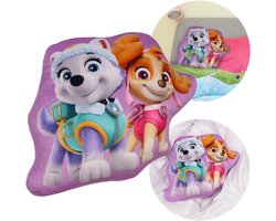 Paw Patrol Sky Everest ZACHT Decoratief kussen, decoratief, VELOURS gevormd kussen voor een kinderkamer 32x31cm OEKO-TEX