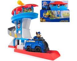PAW Patrol - Speelfigurenset - Uitkijktoren - Met 2 Chase-actiefiguren en Politieauto